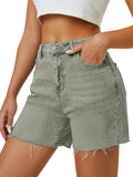Load image into Gallery viewer, High-waisted denim shorts-Blue
