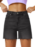 Load image into Gallery viewer, High-waisted denim shorts-Blue