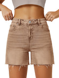 Load image into Gallery viewer, High-waisted denim shorts-Blue