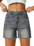 Load image into Gallery viewer, High-waisted denim shorts-Blue