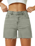 Load image into Gallery viewer, High-waisted denim shorts-Blue