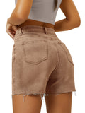 Load image into Gallery viewer, High-waisted denim shorts-Blue
