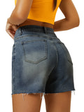 Load image into Gallery viewer, High-waisted denim shorts-Blue