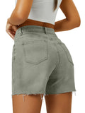 Load image into Gallery viewer, High-waisted denim shorts-Blue