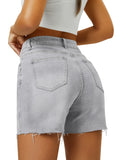 Load image into Gallery viewer, High-waisted denim shorts-Blue