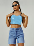Load image into Gallery viewer, High-waisted denim shorts-Blue