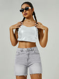 Load image into Gallery viewer, High-waisted denim shorts-Blue