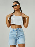 Load image into Gallery viewer, High-waisted denim shorts-Blue