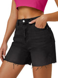 Load image into Gallery viewer, High-waisted denim shorts-Blue