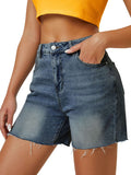 Load image into Gallery viewer, Women&#39;s High Waisted Denim Shorts